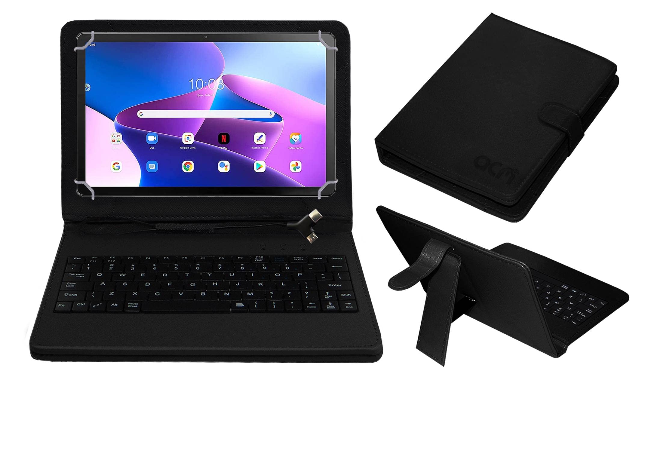Acm USB Keyboard Case Compatible with Lenovo Tab M10 Plus (3rd Gen) Tablet Cover Stand Study Gaming Direct Plug & Play - Black (B0BG7QY9VX) Amazon Price History, Amazon Price Tracker