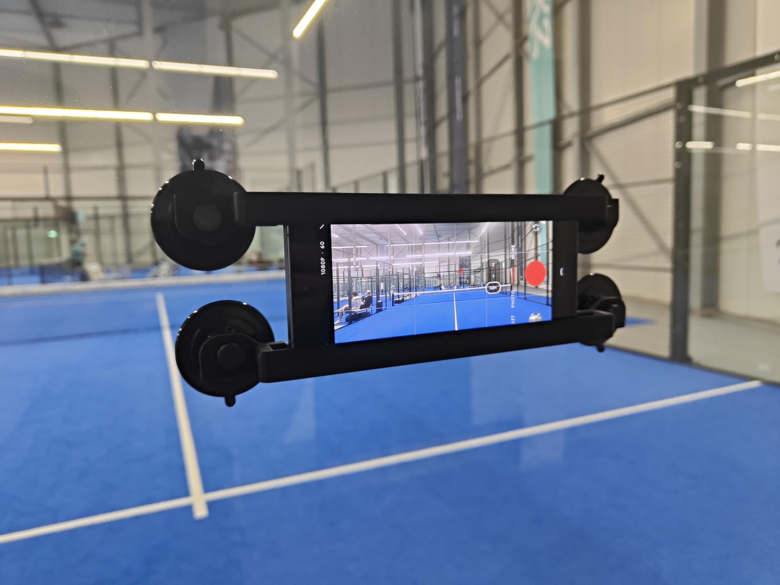 Support de téléphone pour Padel - Support universel pour smartphone - Pour enregistrement vidéo, entraînement et réseaux sociaux - Compatible avec iPhone, Samsung et plus encore