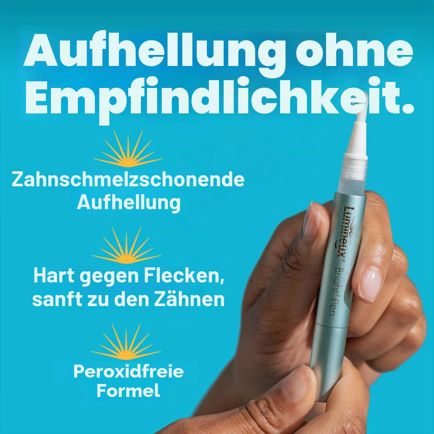 Lumineux Whitening Pen – Bright Pen 2er-Pack, Emaille-sichere Zahnaufhellung – Keine Empfindlichkeit – Fleckenabweisend – Zahnarzt formuliert & zertifiziert ungiftig