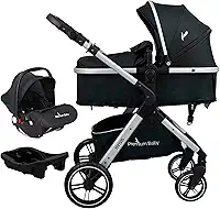 Carrinho Travel System Kansas + Base Silver/Preto