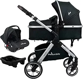 Carrinho Travel System Kansas + Base Silver/Preto