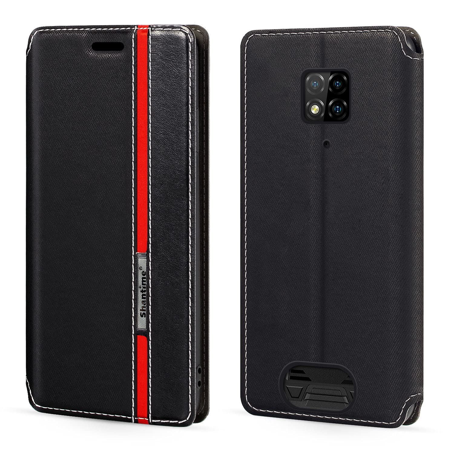 Custodia Flip in Pelle PU con Finestra Visibile e Chiusura Magnetica Invisibile Compatibile con Ulefone Armor 7, Protezione Totale (Viola