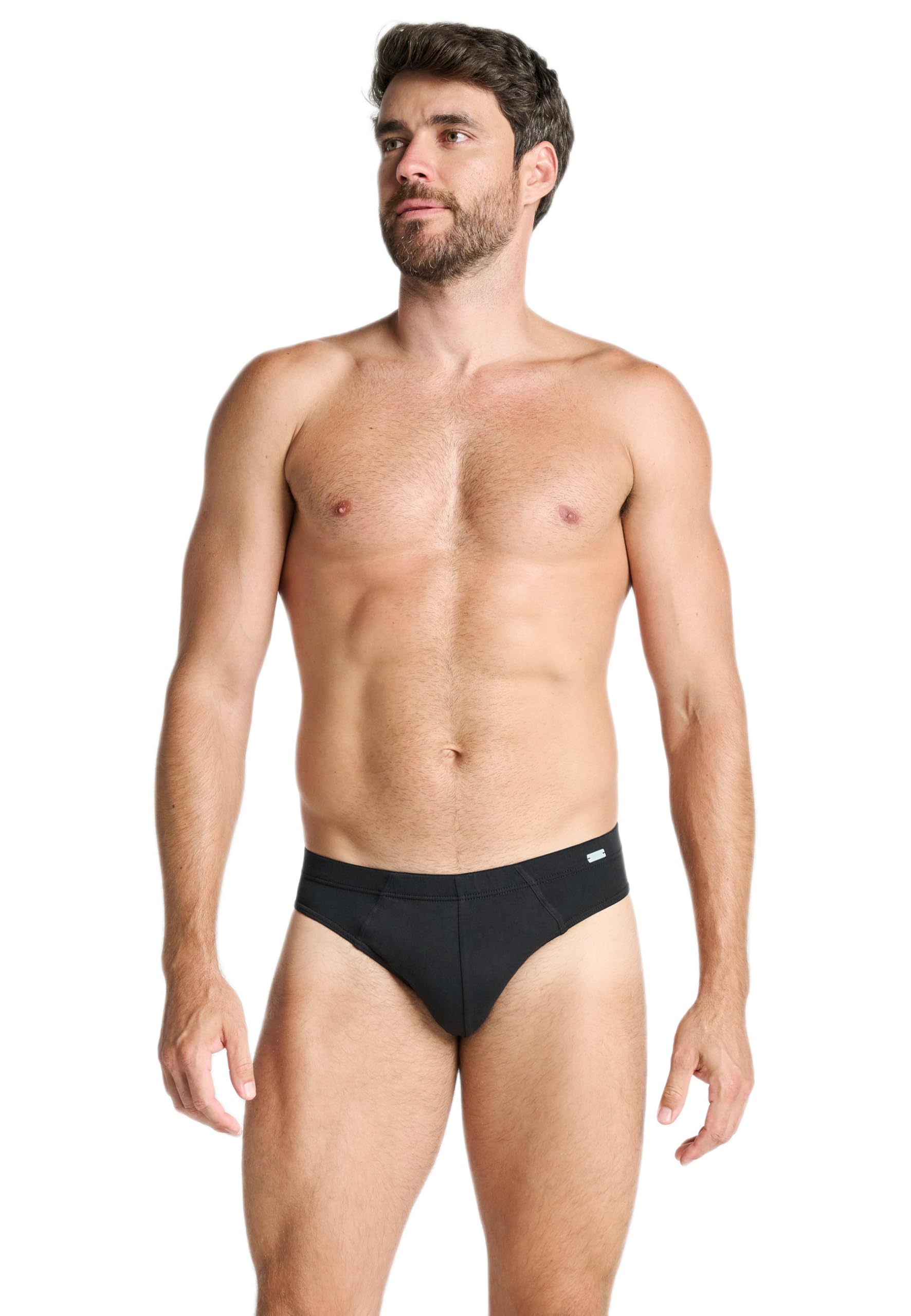 Jockey Men's Modern Stretch Brief, Black, L