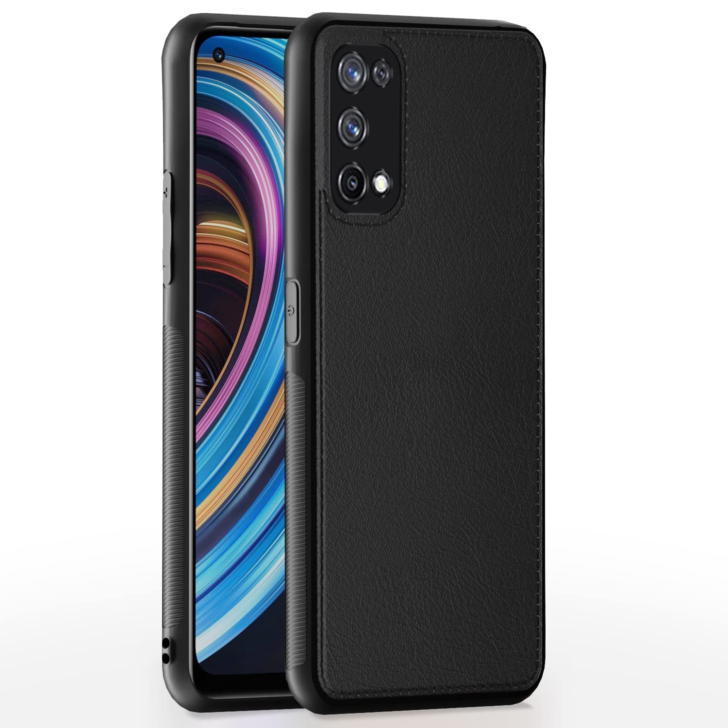 Pikkme Realme X7 5G Back Cover | Flexible Pu Leather | Full Camera Protection | Raised Edges | Super Soft-Touch | Bumper Case for Realme X7 5G (Black) (B0C1ZD64ZZ) Amazon Price History, Amazon Price Tracker