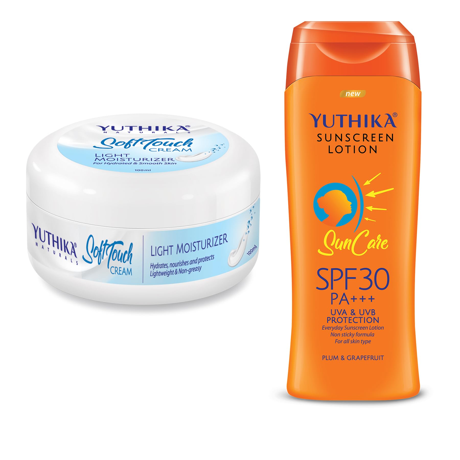Yuthika Soft Touch Moisturizer 100ml with Sunscreen Lotion 100ml, Sunscreen SPF 30 PA+++ with UVA & UVB Protection, Winter Cream for Face, Hand, Body, Dry Skin, Instant Hydration, Non Greasy Formula-image-31