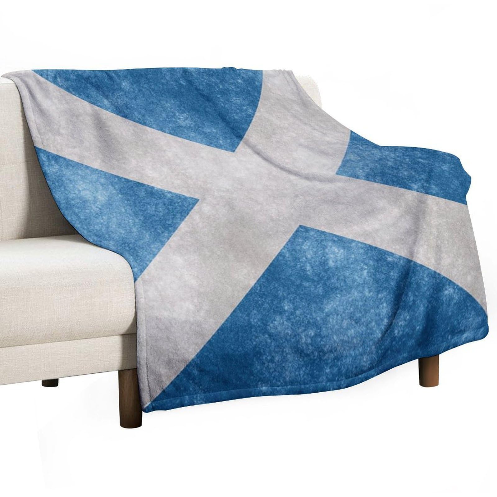 Cgsbngha Style Vintage Scotland Flag Flannel Fleece Blanket Lightweight Soft Throw Blankets For Sofa Couch Bed Chair