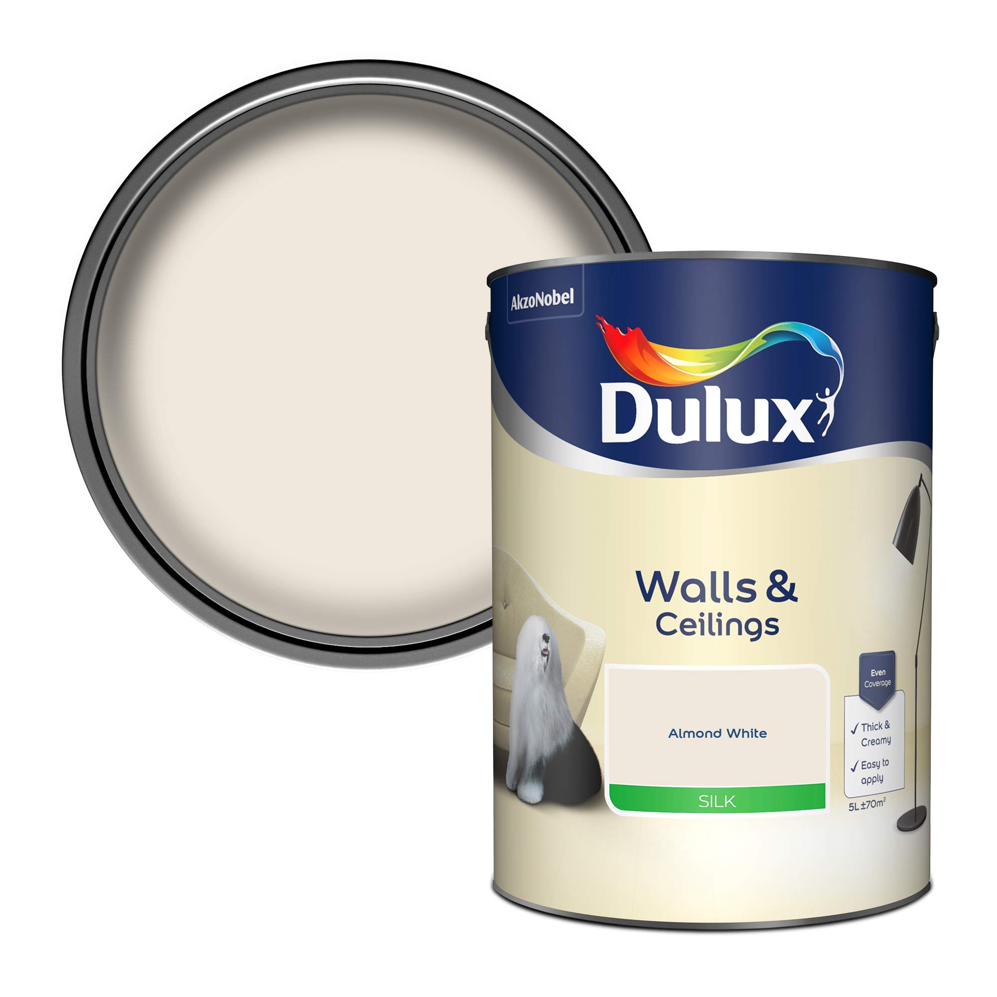 Dulux Silk Almond 5L White