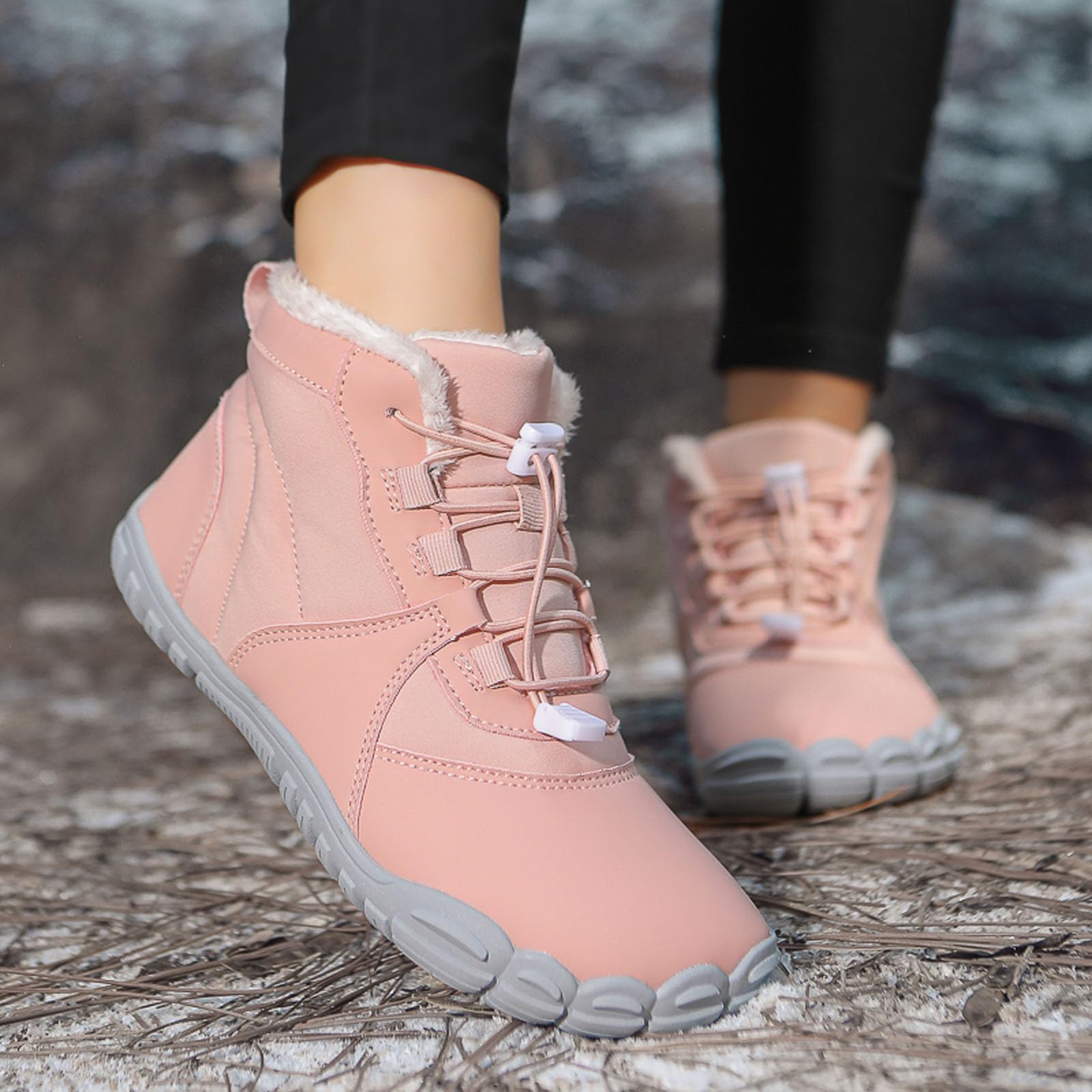 Stivaletti Donna Invernali Scarponcini Donna Scarpe Da Neve 44 Scarpe Antinfortunistiche Trekking Invernali Ortopediche Comode Neve Stivali Stivaletti Con Pelliccia Interna On Plantare Estraibile Da