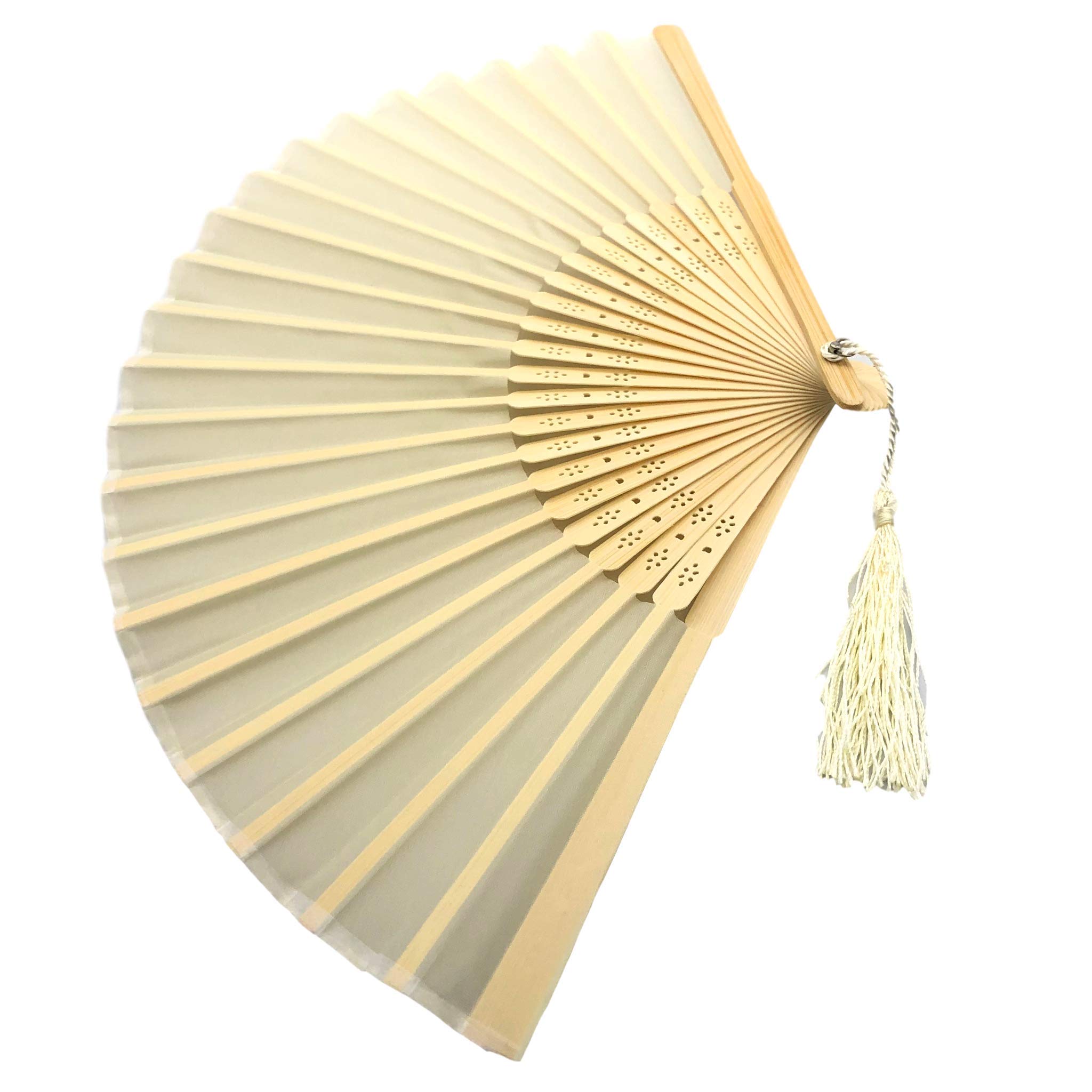 FANSOF.FANS Set van 10 stoffen handventilator met kwastjes