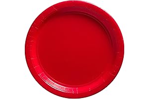 Amscan Apple Red Big Party Pack Paper Plates, 6 3/4" Inches, 50 Count