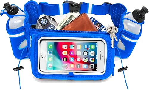 Miniatura 10 de Runtasty Cinturón de hidratación número 1 cinturón de combustible para correr de los ganadores incluye accesorios 2 botellas de agua sin BPA y libro