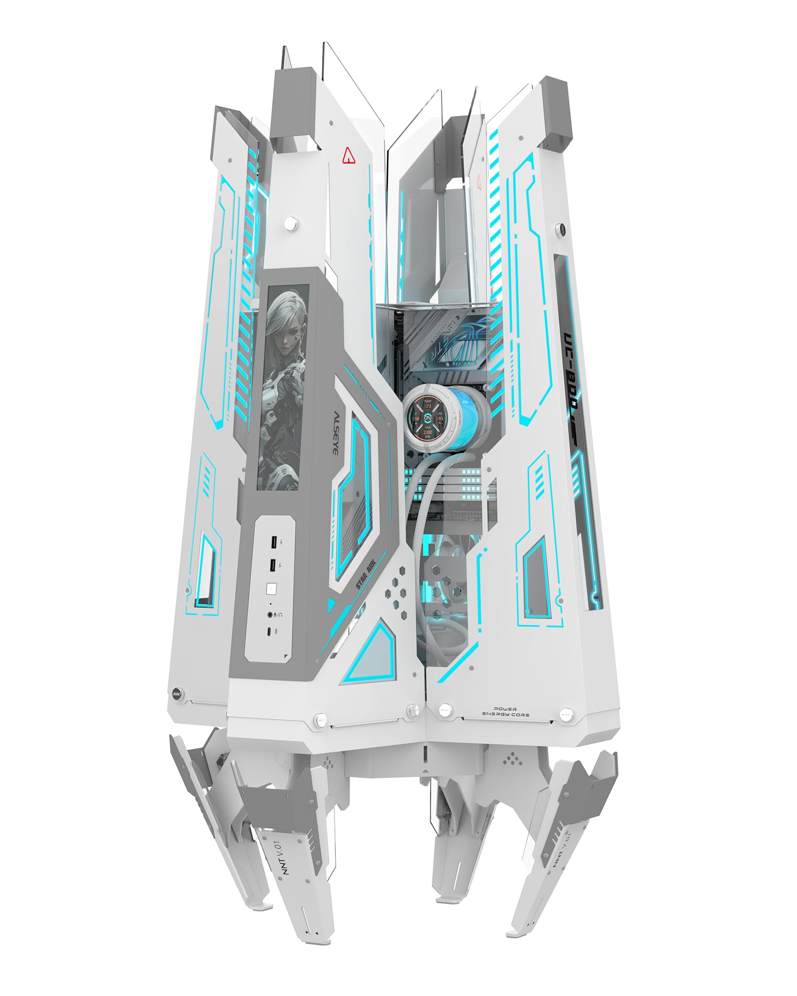 Amazon.com: ALSEYE StarArk Full Tower Gaming PC Case with