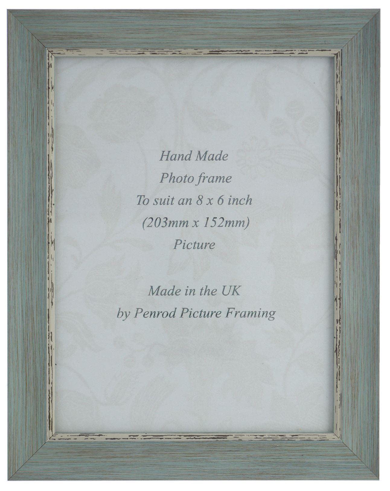 Oxford 8 x 6 inch Photo Frame. Blue with a shabby chic finish.