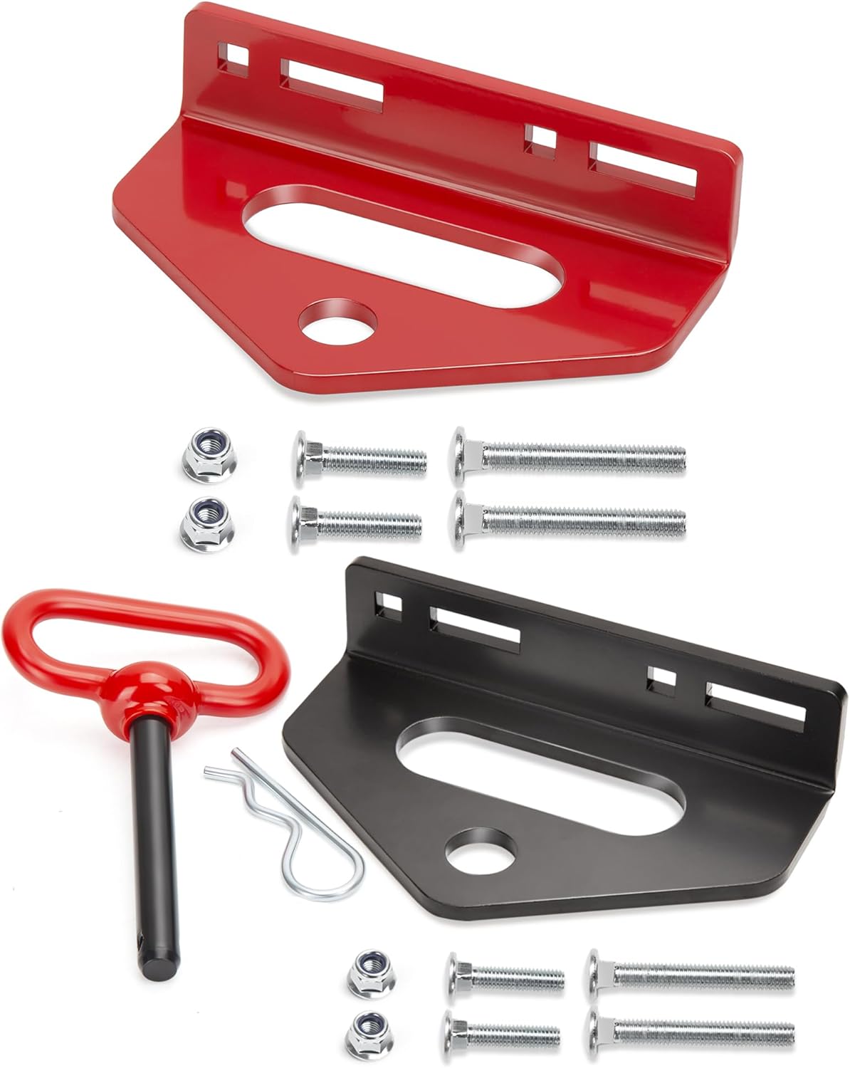 2PCS Zero Turn Trailer Hitch Red and Black with Hitch Pin