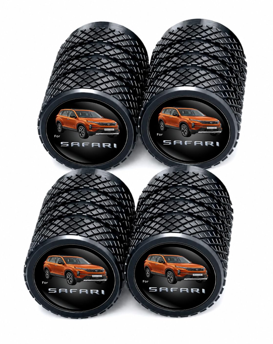 Black Metal Car Tyre Valve Caps -Compatible for Tata, for Safari | Black Finish | Metal Build | Logo Design | Dust Protection | Easy Installation | Set of 4-image-28