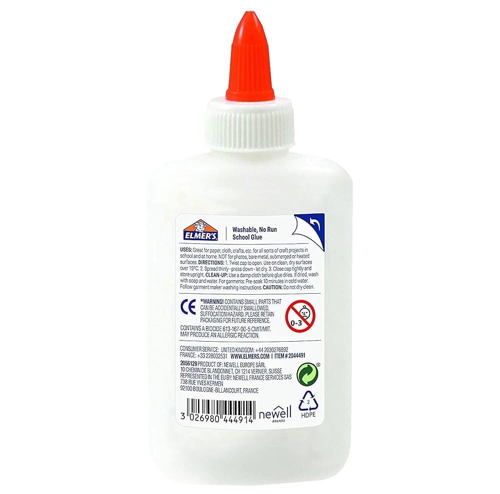 海外グルー☆スクールグルー☆スライム エルマーズ スクールグルー ホワイトグルー 1ガロンボトル