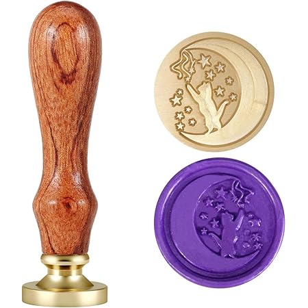 Amazon Jsdde シーリングスタンプ シーリングワックス 蝋封 スタンプ レター 祝福 告白 記念日 結婚祝い 結婚式 動物 猫 可愛い 肉球 手紙 印章 印鑑 プレゼントに Moon And Cat シーリングワックス 文房具 オフィス用品