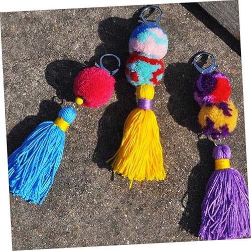 Miniatura 9 de AOKWAWALIY 2pcs tassel keychain fluffy keychain backpack keychains Funny Key Chain Tassels Keyring Tassels Keychain