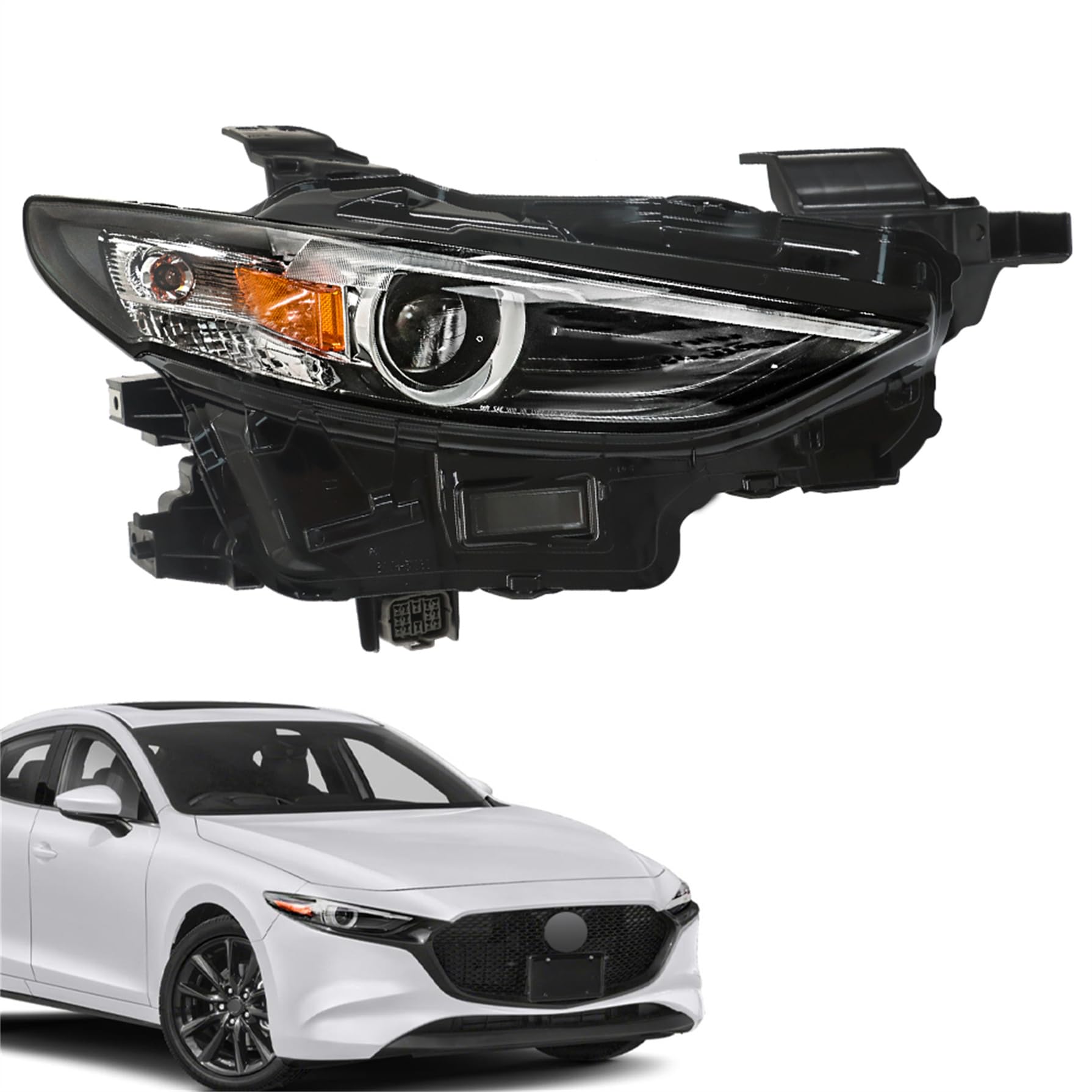 Headlight Assembly Replacement for Mazda 3 Passenger Side