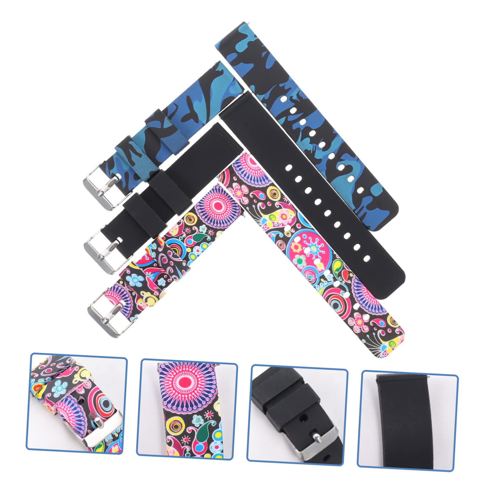 DOITOOL 9 Piezas Correa reemplazo reloj inteligente banda de silicona partes bandas light christmas watch mnm relojes ver suministros piezas de reloj mirar Componente gel de sílice