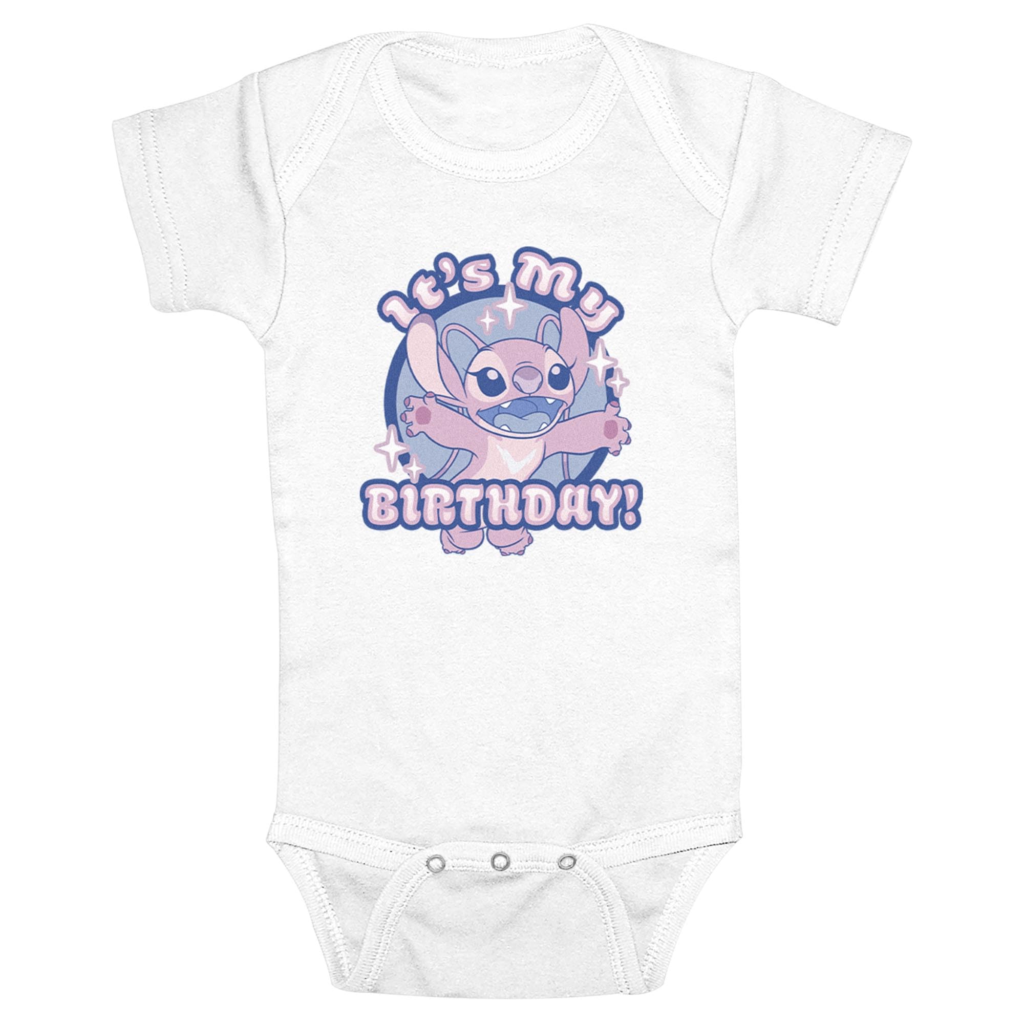 Disney Mädchen Angel Birthday Girl Baby-Strampler, Weiß, 6M US