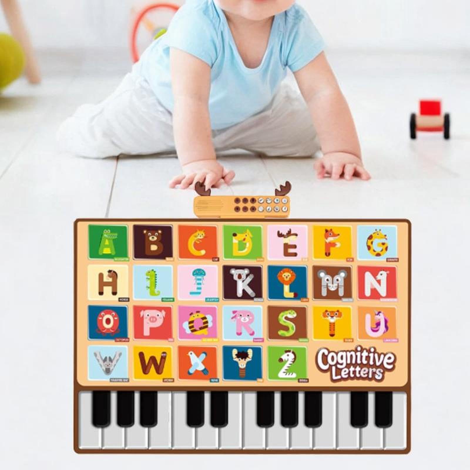 Colcolo Tapete de Piano de piso para niños pequeños, tapete de juego de baile musical con 26 alfabetos, regalo de cumpleaños, tapete Musical para niños y