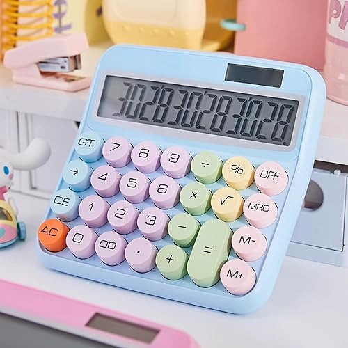 Miniatura 4 de Calculadora de 12 dígitos pantalla LCD extra grande de 5 pulgadas, botones grandes fáciles de presionar para usar como calculadoras de oficina,