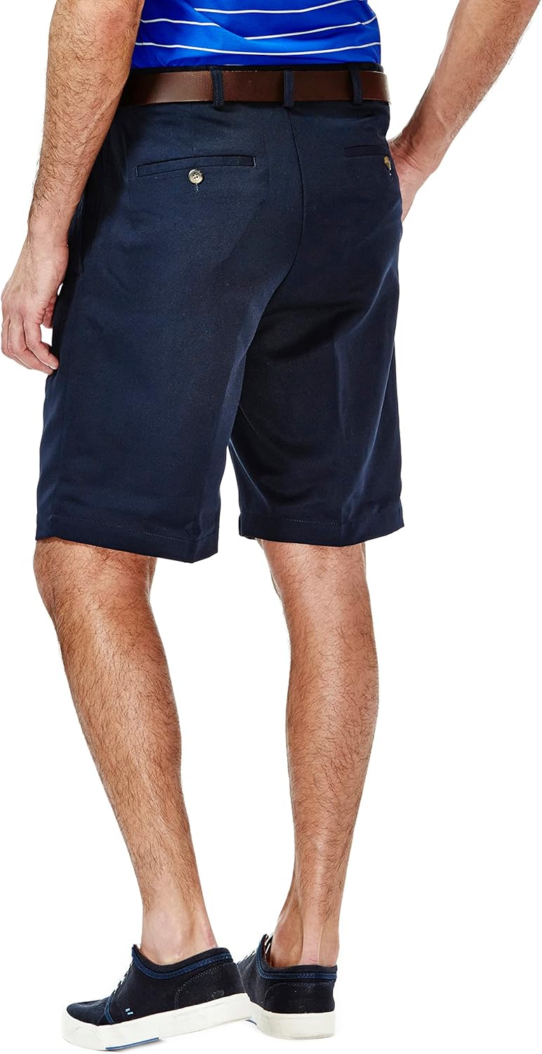 Haggar Men's Cool 18 Classic Fit Pleat Front Expandable Waistband Short (Regular and Big & Tall Sizes)