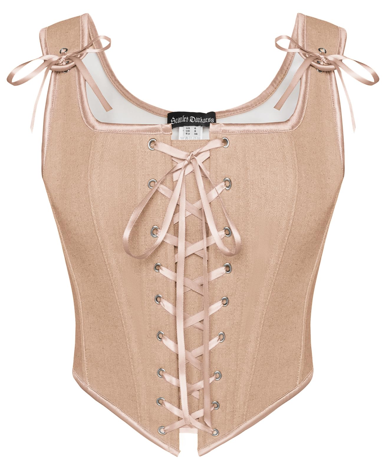 Scarlet Darkness Women's Renaissance Corset Tops Lace Up Overbust Bustier