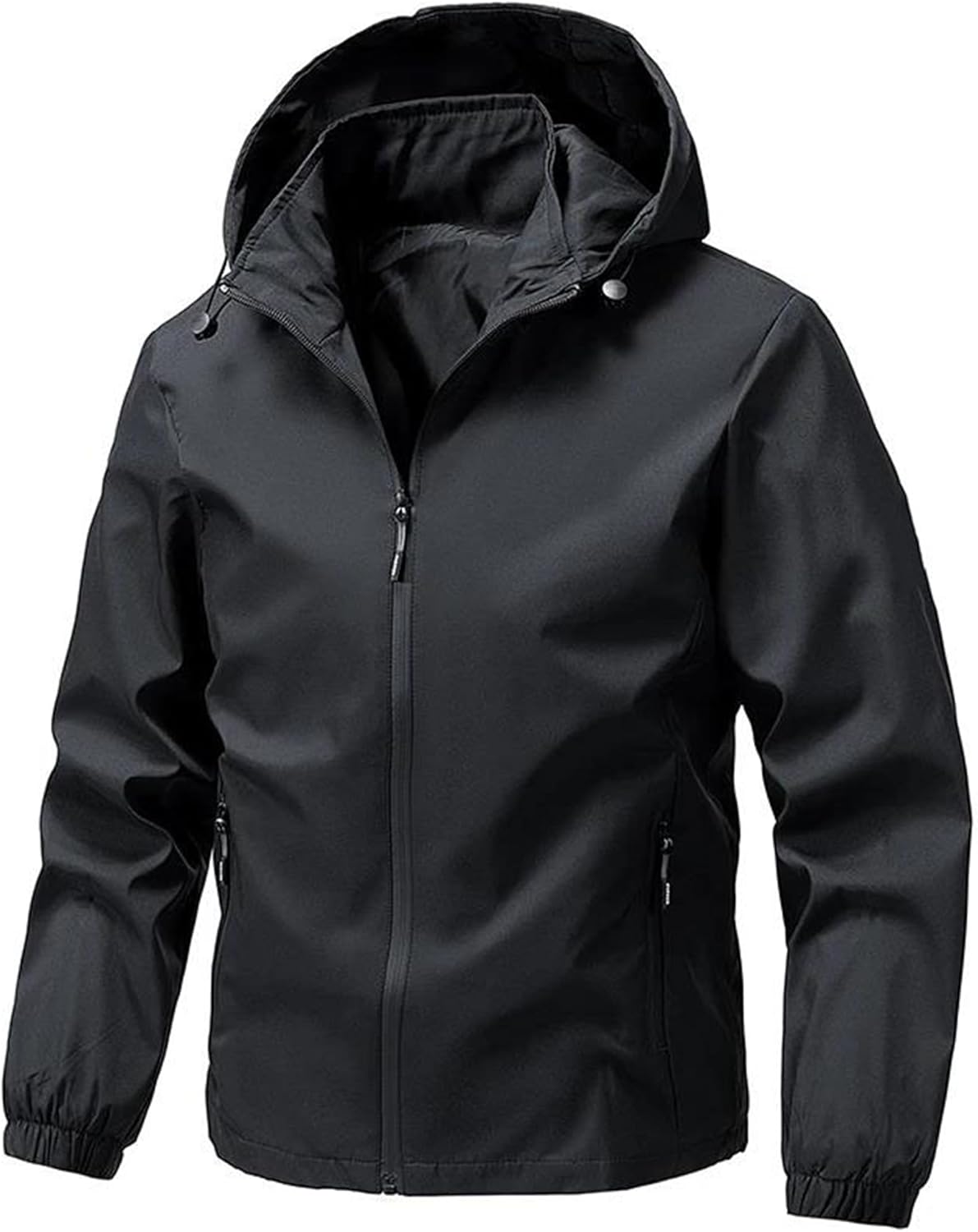Men's Loose Stand Collar Jacket Outdoor Casual Running Hiking Riding Slim Fit Outerwear