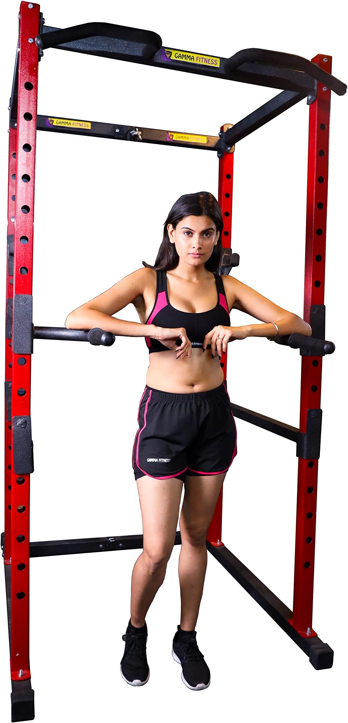 Power Squat Rack PR-04 - Heavy-Duty 2.5 x 2.5 inch Frame with Inter-Locking Attachment Mechanism