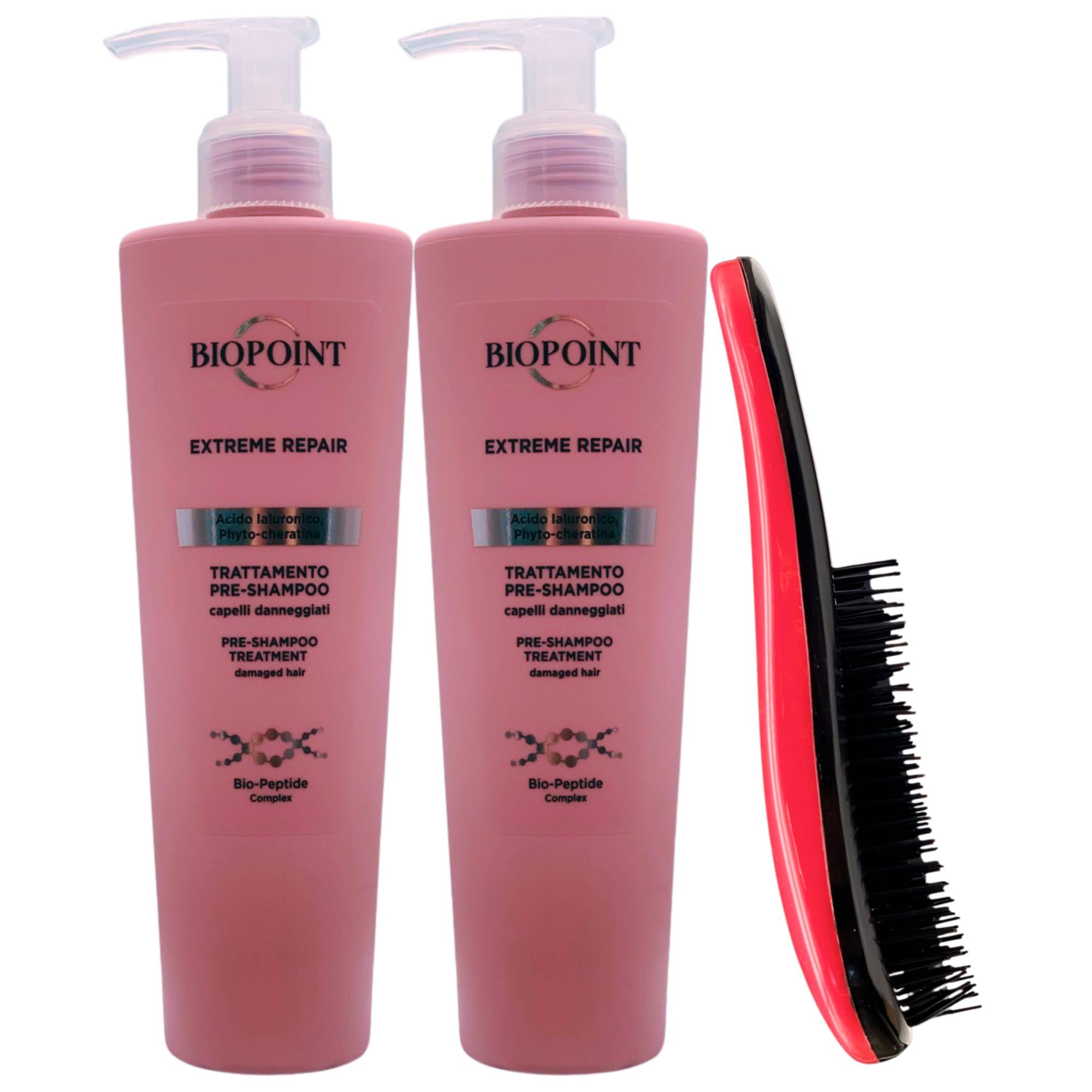SET: 2x Trattamento Pre-Shampoo EXTREME REPAIR, Per Capelli Danneggiati, Lascia i Capelli Morbidi e Più Facili Da Districare 200ml + Spazzola Per Capelli