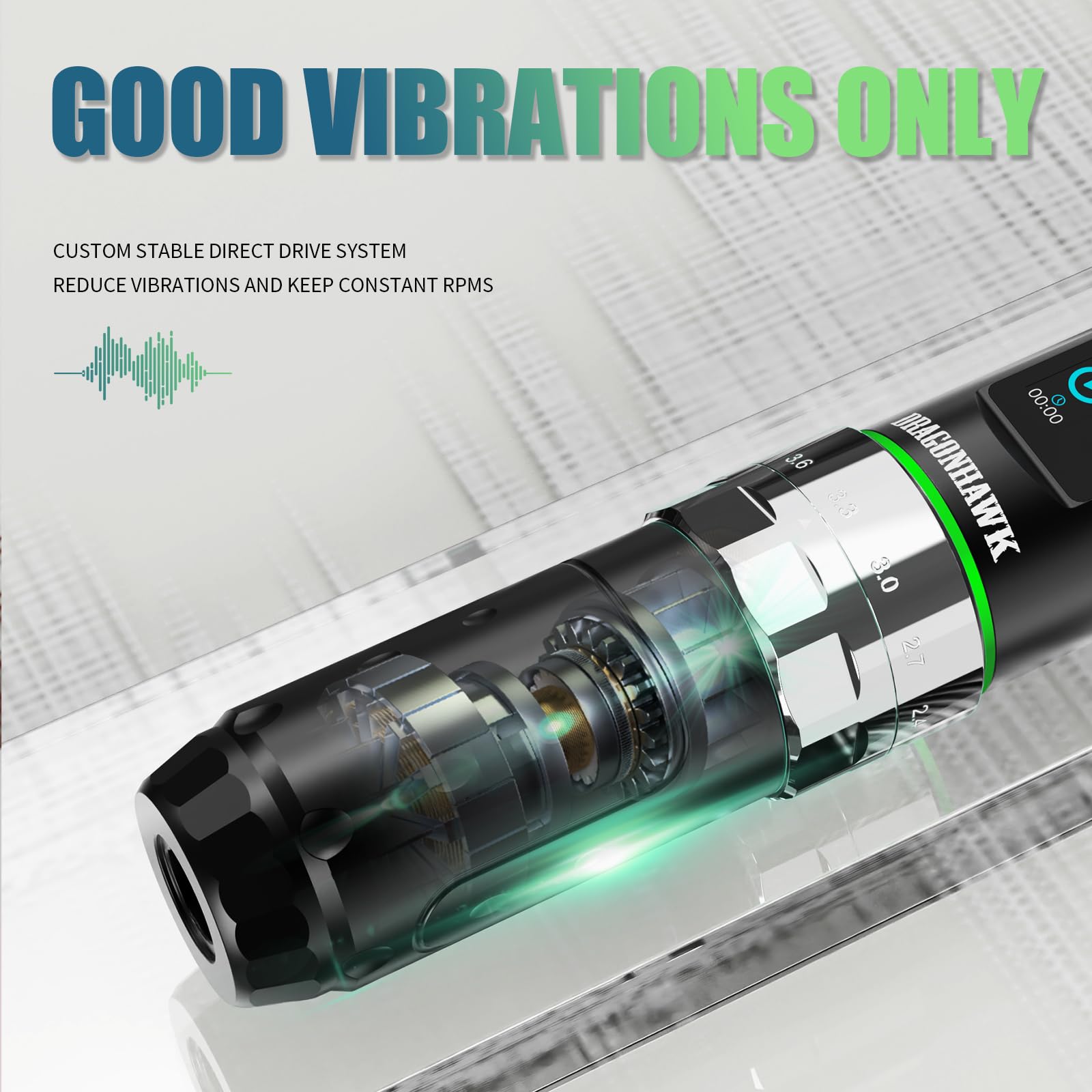 Amazon.com: Dragonhawk L3 Silver Tattoo Pen Machine Kit | Cordless
