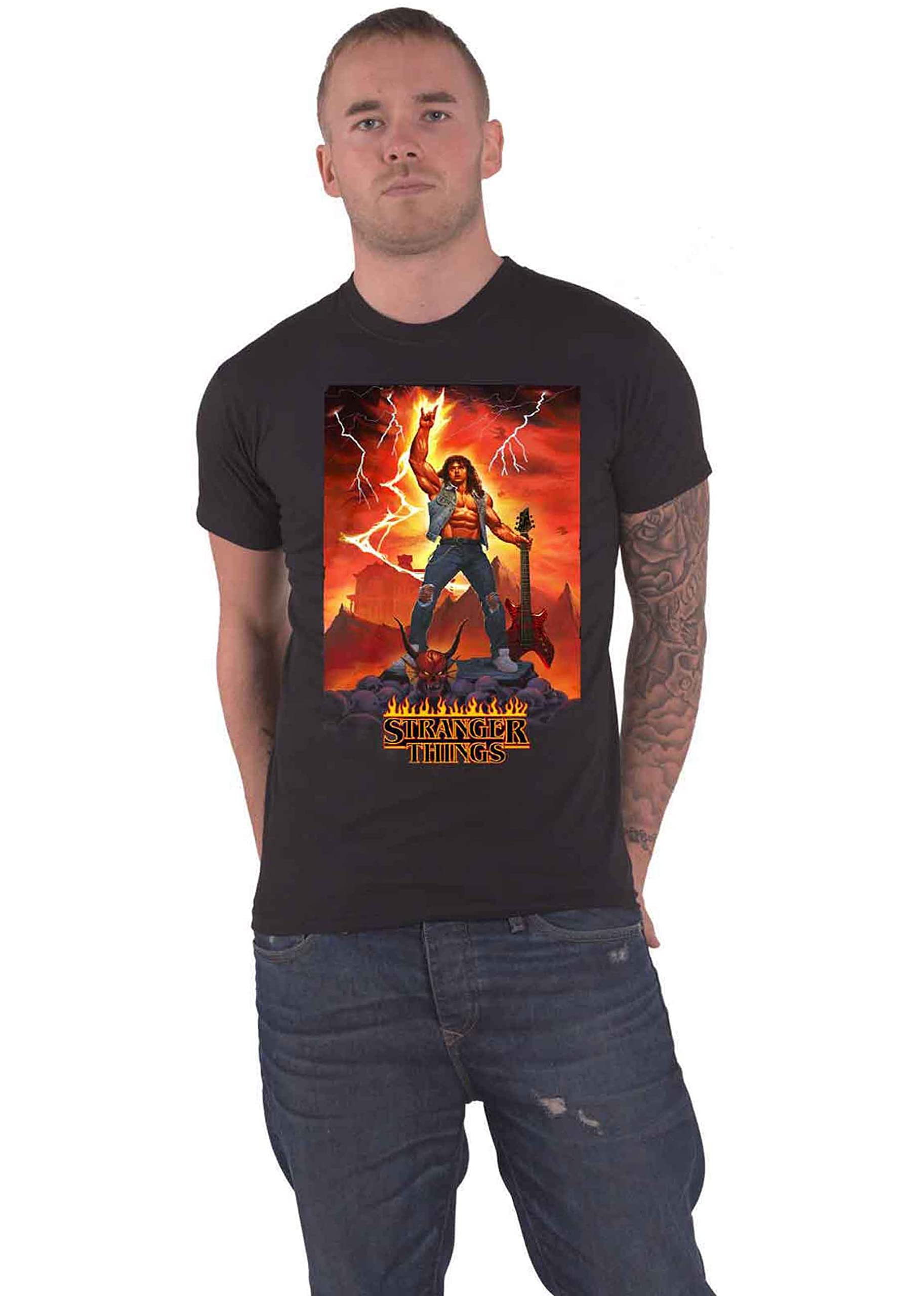 Heroes Inc. Men's Black Spiral M101 T-Shirts, Xl Uk