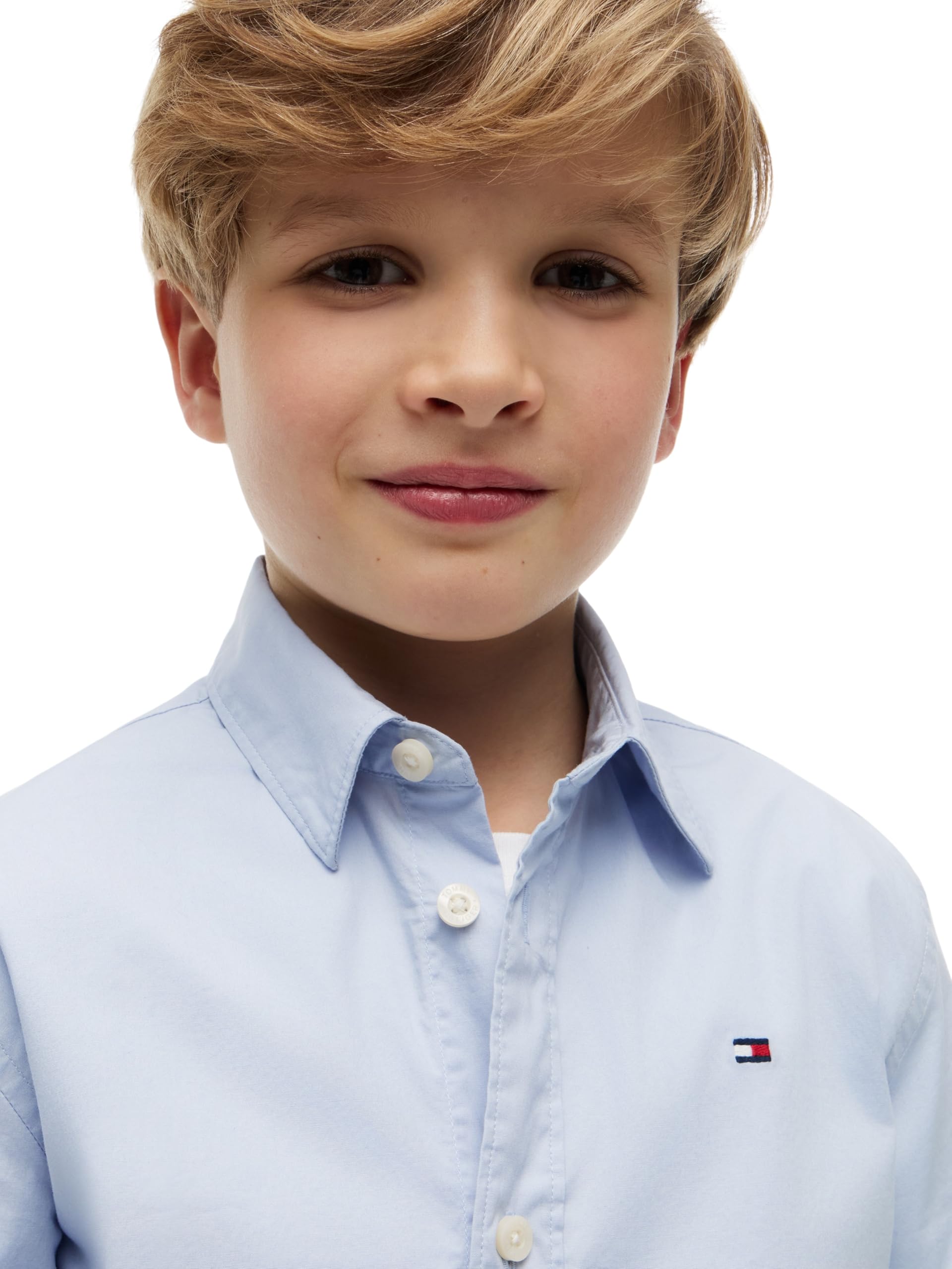 Tommy Hilfiger Jungen Poplin Shirt Ls Kb0kb10601 L/S Shirt