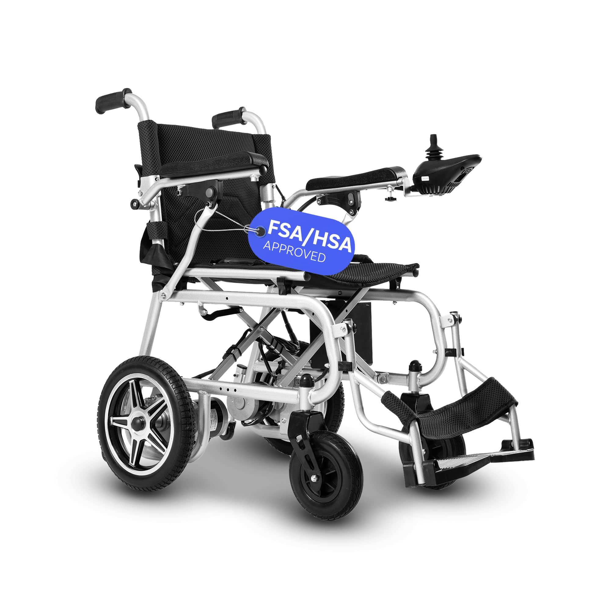 Culver Artemis Pro Lightweight Foldable Electric Wheelchairs for Seniors - 2x250W Motor Power Wheelchair - Travel/User Friendly Electric Wheelchairs for Seniors, Long Range Electric Wheelchair, Black