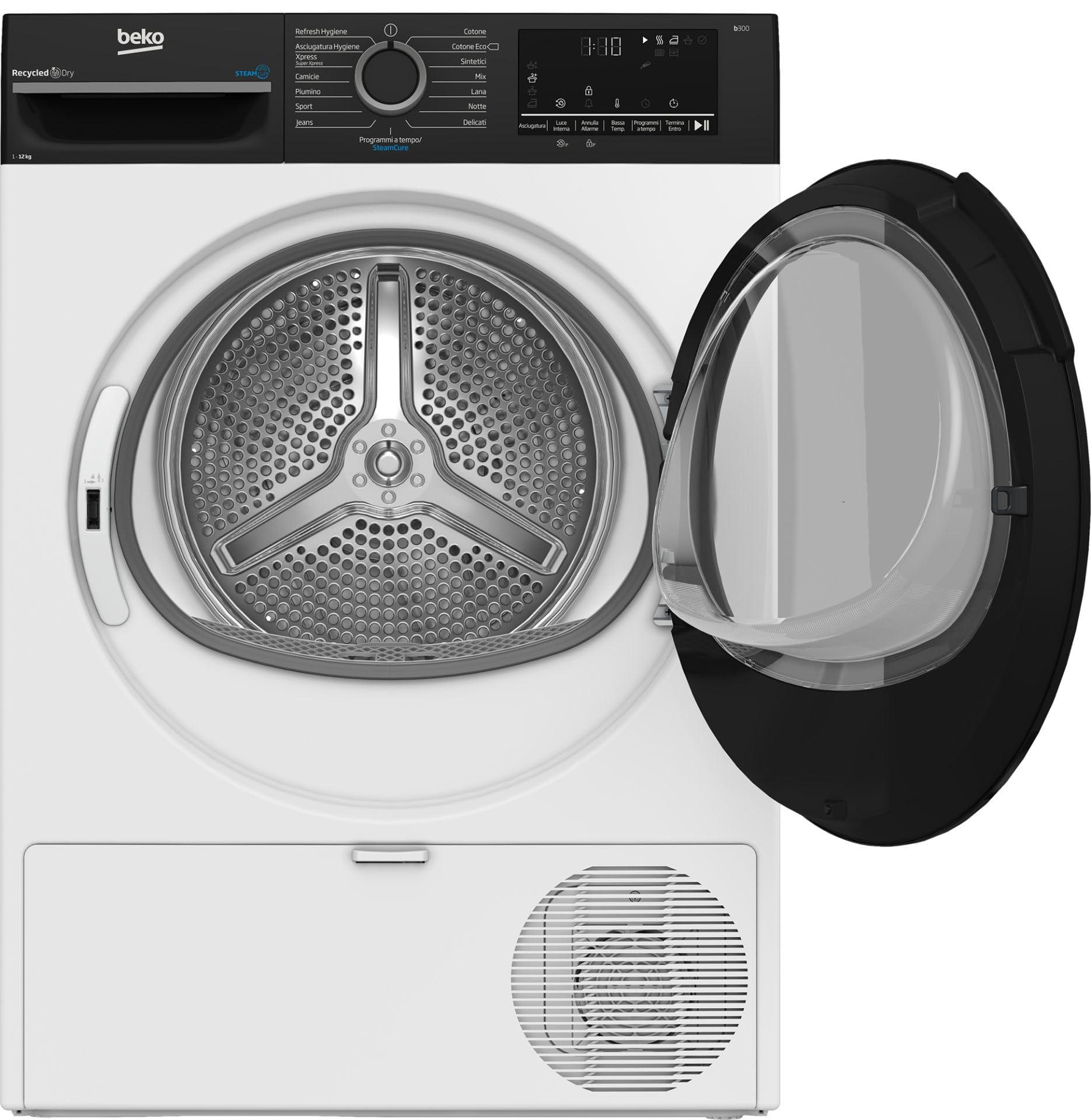 Beko BMGT4122SBI: Asciugatrice 12kg, Classe A++, Inverter