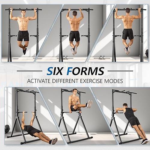 Miniatura 4 de Estación de dominadas Barra de dominadas para equipo de gimnasio en casa Estación de fondos Torre de potencia Entrenamiento de fuerza Equipo de