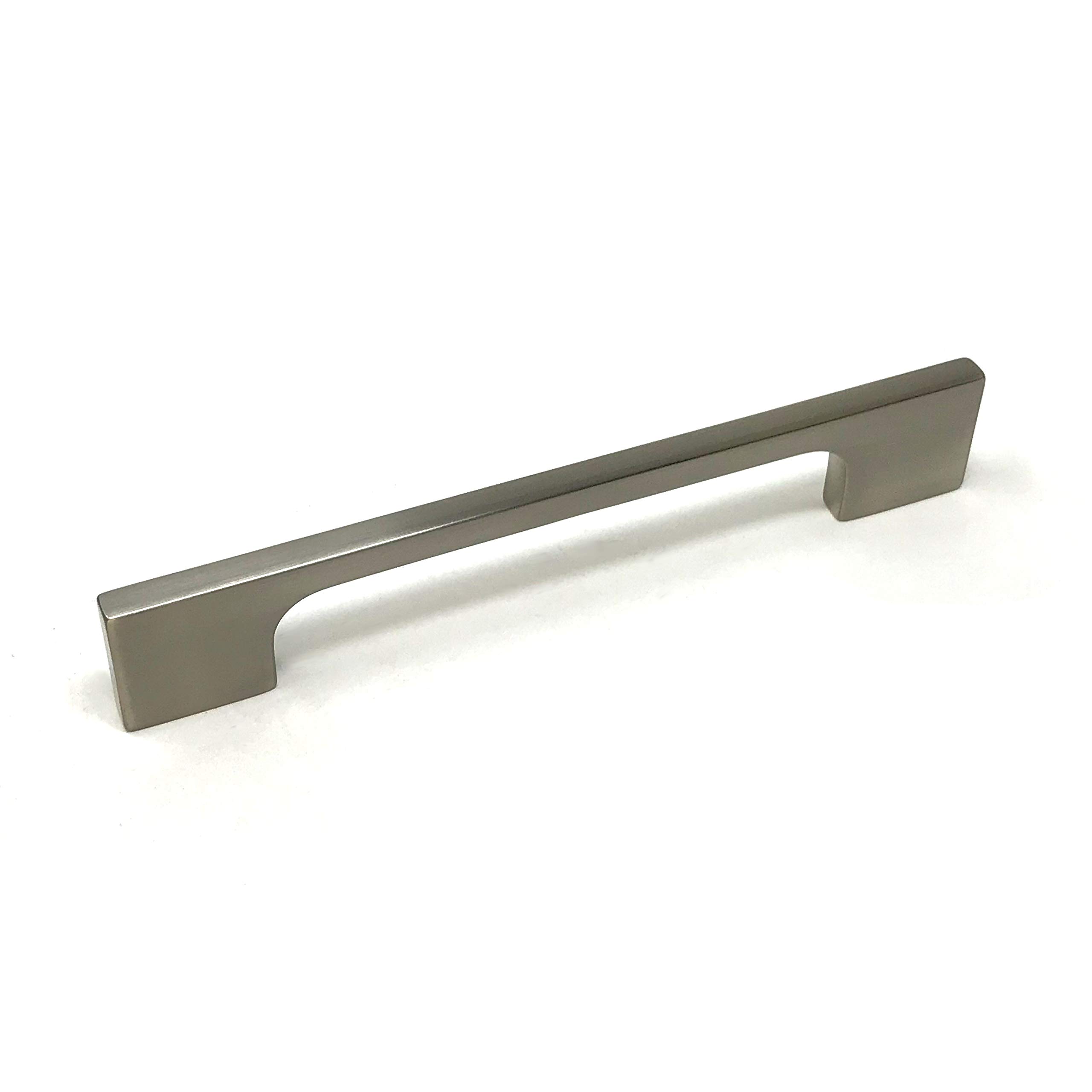 Handle & Home Silver 128Mm Brushed Nickel Slim Pull Handle For Kitchen Cabinets | Bedroom | Bathroom | Furniture | Cupboards