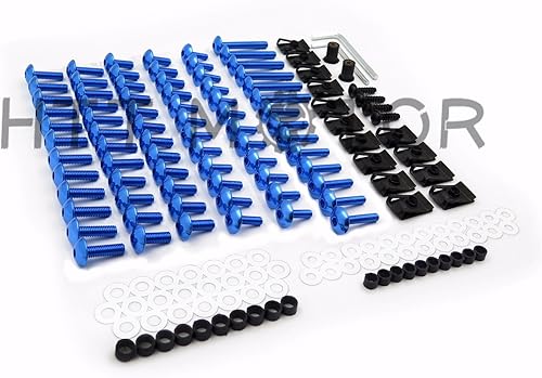 Miniatura 5 de Kit de carenado Tornillos Tornillos Sujetadores completo para Yamaha YZF R1R6F6R FZ1, FZ8azul
