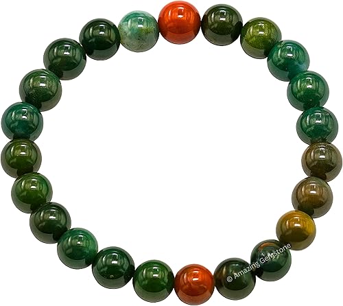 Miniatura 674 de Amazing Gemstone Pulsera de cristal para mujeres y hombres, pulsera de cristal curativo de protección, pulsera elástica con cuentas de piedras