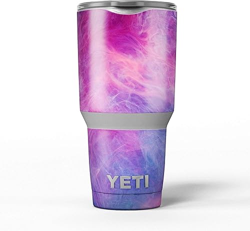 Miniatura 6 de Nubes de humo rosa y azul, kit de envoltura de vinilo compatible con vasos enfriadores Yeti Rambler
