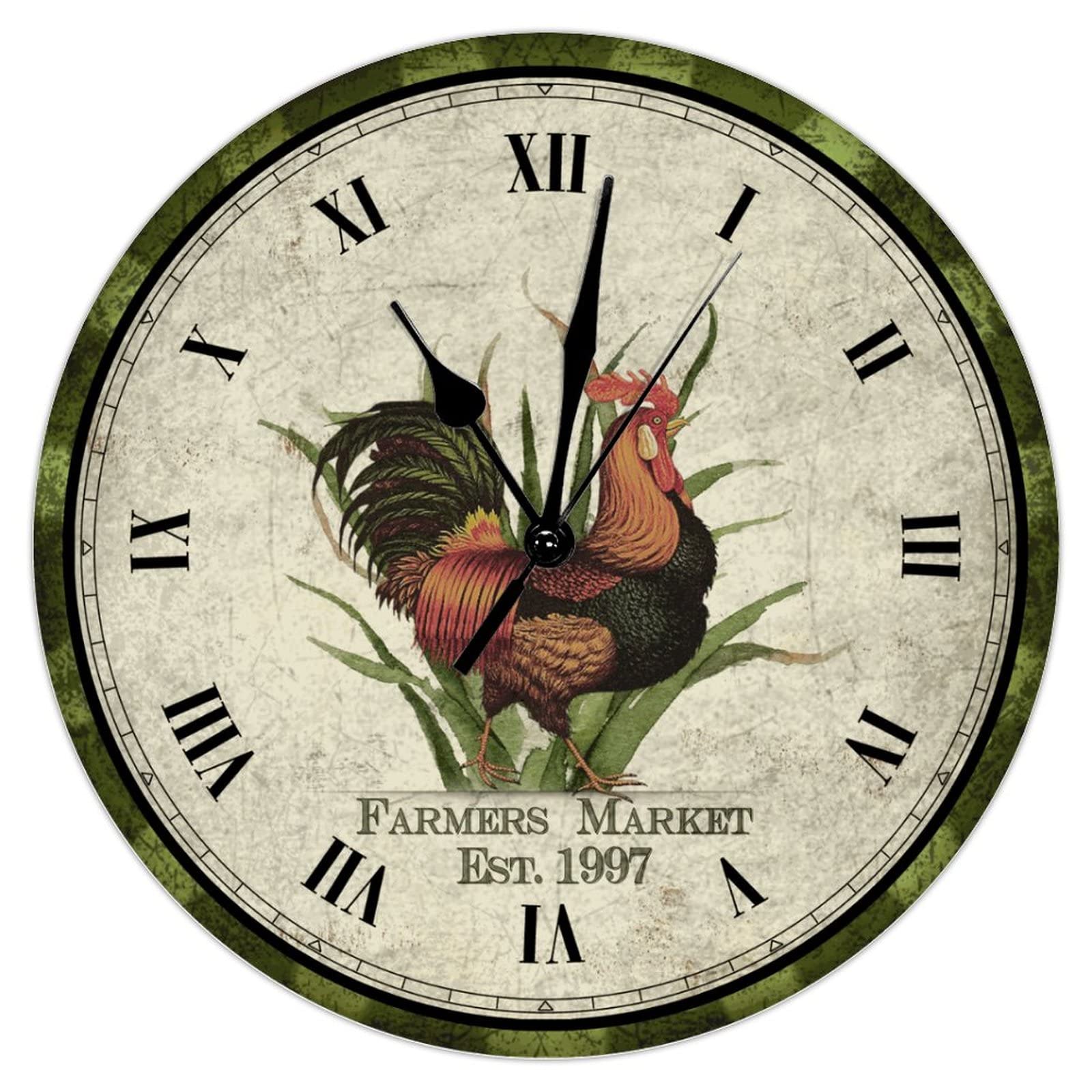 Horloge murale coq bleu pour sublimer la décoration de votre cuisine