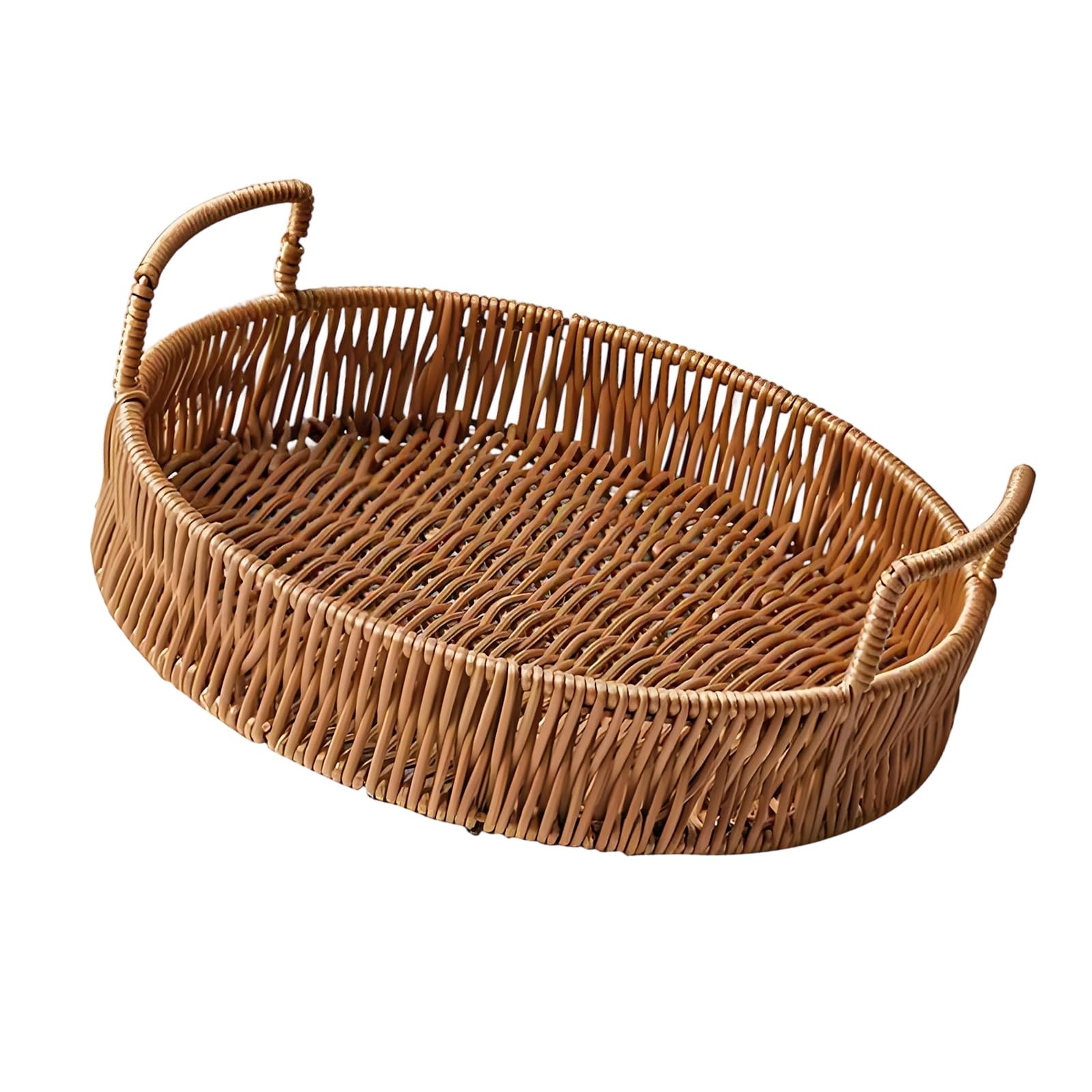 Wgbosmg Multicolor Decorative Wicker Basket For Fruits Snacks And Small Items Storage Living Room Decorative Treat Bowl