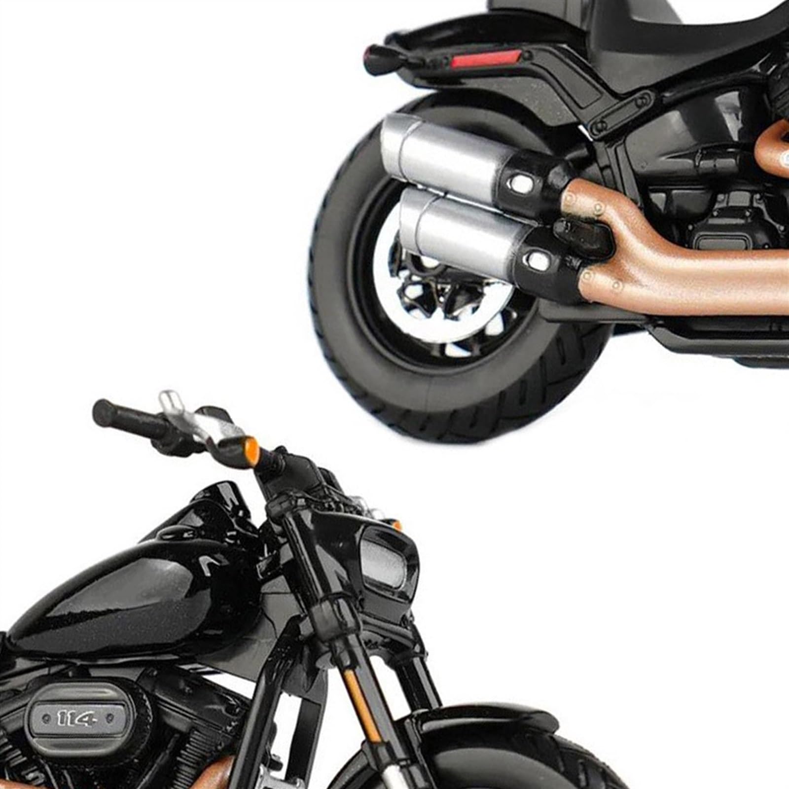 Modello 1/18 Per Harley Per Davidson 2022 Fat Bob 114 Modello Di Moto Giocattoli Die Cast Veicoli Da Collezione