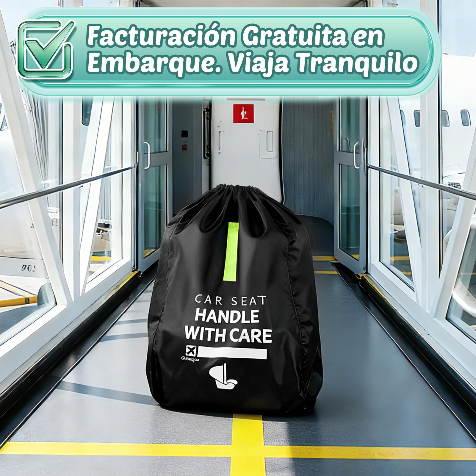Guiseapue Bolsa de Viaje para el Asiento de automóvil avión: Bolsa de Asiento de automóvil Premium para Viajes de Aire para Todos los transportistas para bebés y Refuerzo y Convertible, Cobertura
