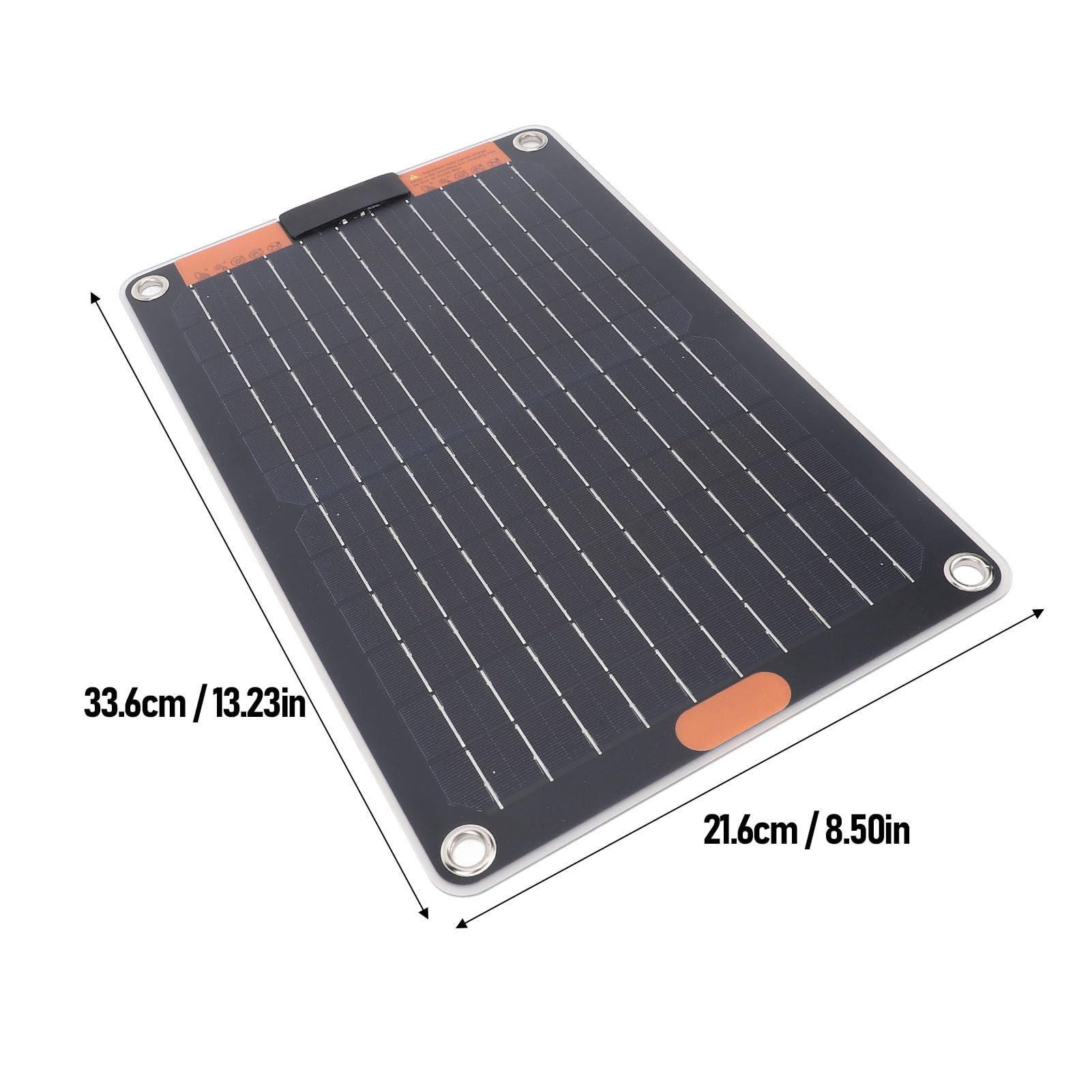 15W Solar Panel Charger for Phone Camera Tablet, Dual Type C Output, Portable and Lightweight, Solar Panel Charger, Monocrystalline Silicon, ABS materials