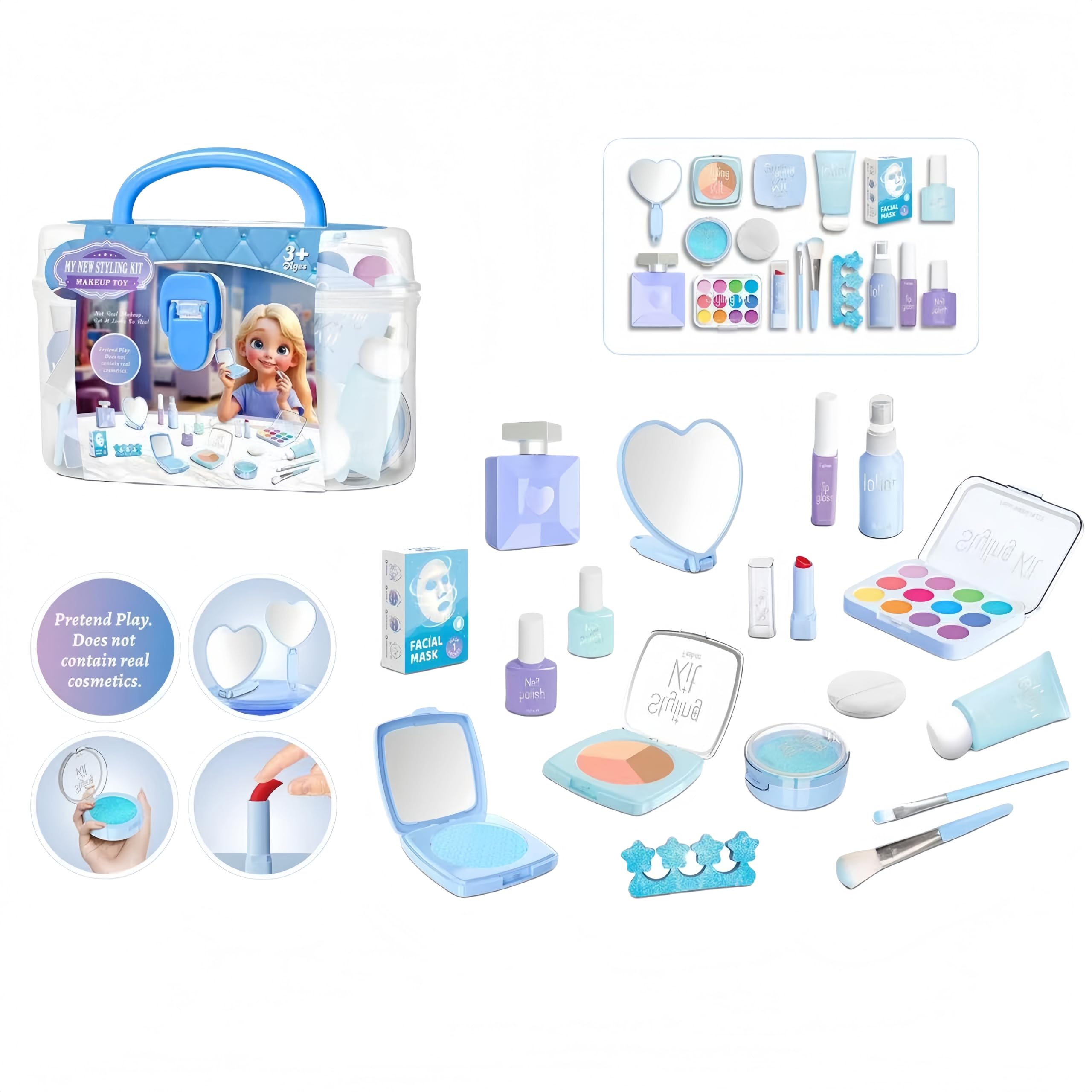 Amazon | メイクセット 女の子 色がつかないメイクセット 化粧遊び