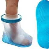 Tideshake - Non-Slip Waterproof Foot Cast Cover for Showering, Reusable Adult Foot Cast Protector, Cast Covers for Shower, Watertight Cast Bag for Surgery Ankle, Burns