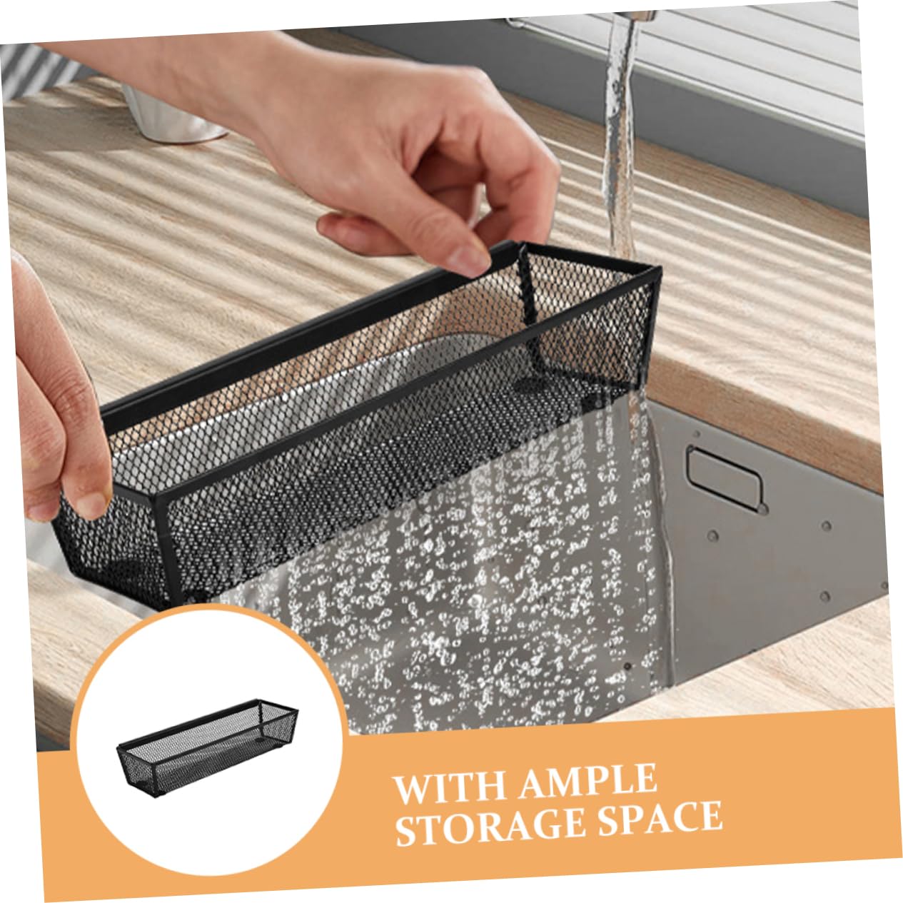 Mipcase 6piezas Cesta para Cubiertos Organizador De Bandeja para Utensilios De Cocina Soporte para Cubiertos De Cocina Cesta Pequeña Negra Organizador De Cucharas Bandeja para Cucharas y t
